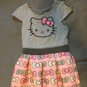 Hello Kitty Girls 5 Bow Print Dress
